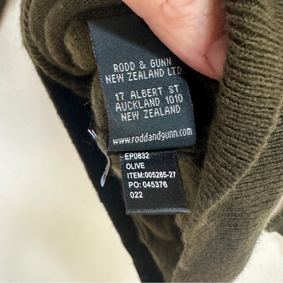 Rodd & Gunn Cashmere/Wool‎ Olive Green Crewneck Sweater Men’s Sz Large - Picture 5 of 5